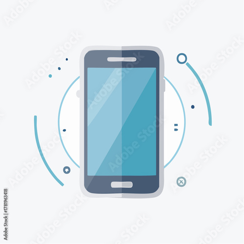 Icône vectorielle représentant téléphone mobile moderne