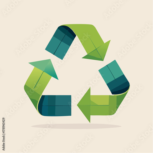 Symbole de recyclage vert trie sélectif