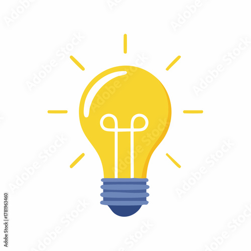 Ampoule stylisée isolée symbole d’idée brillante