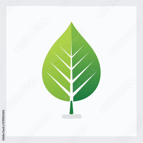 Feuille stylisée isolée symbole de nature