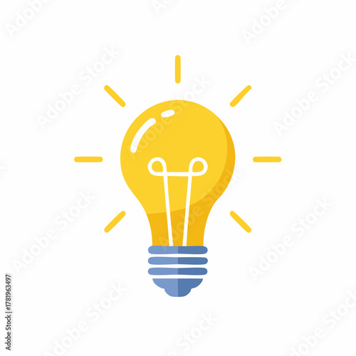 Illustration design plat d’ampoule vectorielle moderne