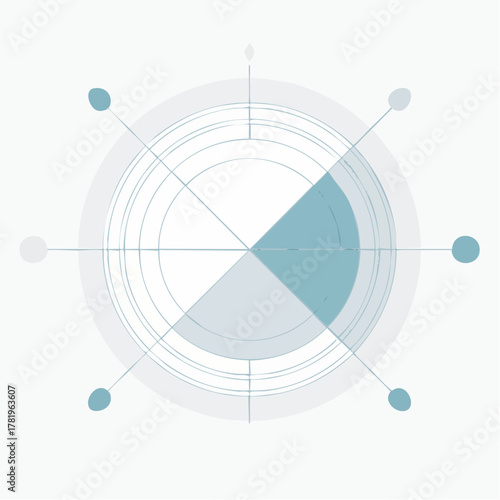 Cercle abstrait d’harmonie isolé vectoriel