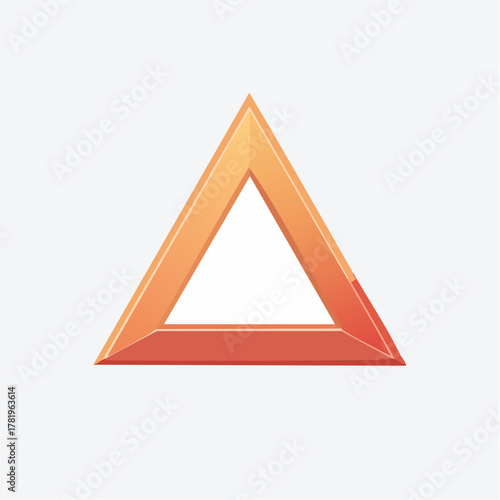 Triangle abstrait stylisé vectoriel isolé