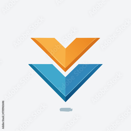 Illustration minimaliste de flèche moderne et isolée