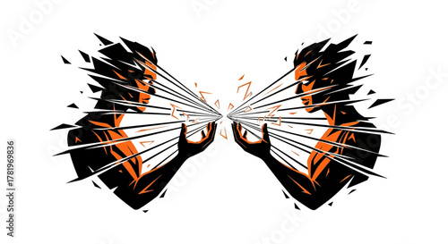 Conflict Resolution and Difficult Conversation Line Art Vector