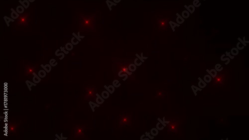 Abstract red glowing particles on dark background subtle bokeh effect science fiction technology