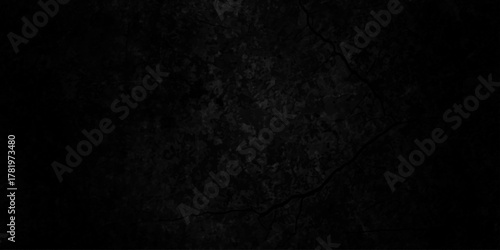 Dark gray black slate stone wall background in natural pattern for decorative texture. grunge background dark black chalk board and black board texture. cement floor and lines paint black background. 