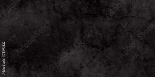 Dark black background backdrop studio, cement concrete dust surface rough wall texture. black old paper texture. stone marble texture. black dirty concrete crack and scratch wall backdrop.