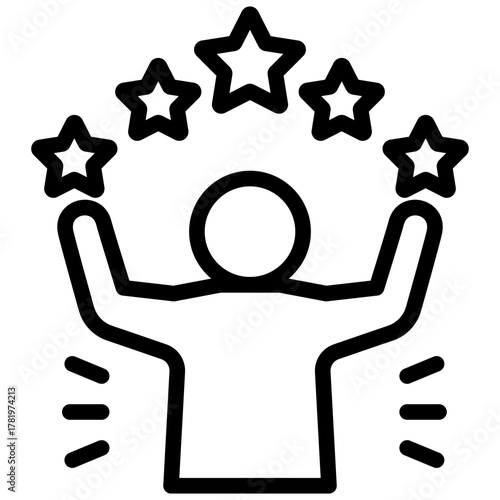 Confidence Mini Illustration Icon. Use For Modern Concept, Print, Ui, Ux Kit, Web And App Development. Vector Related To Business Finance, Management And More