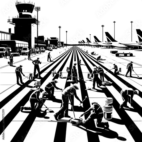 Runway Painting Crew