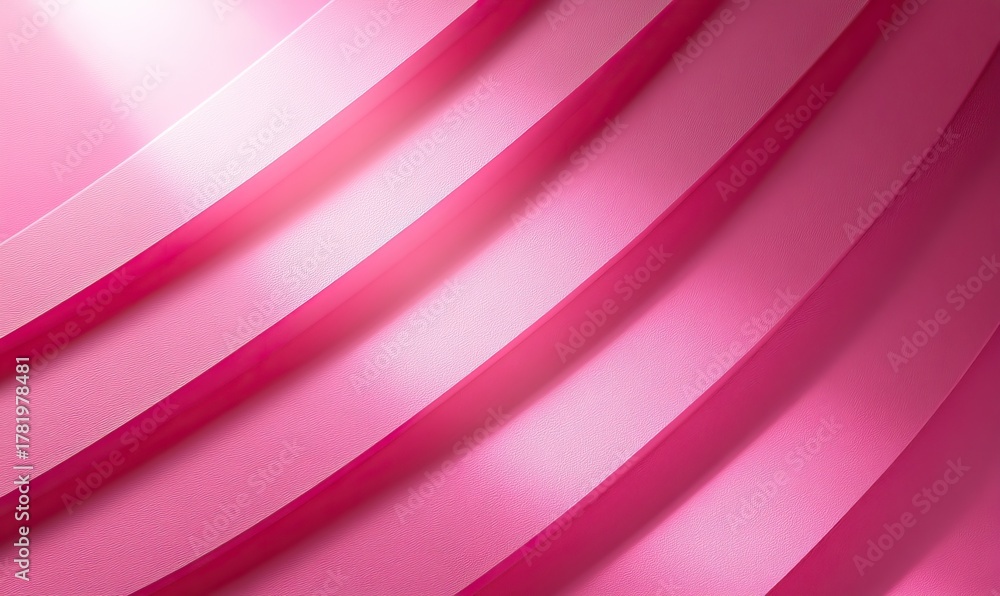 Fototapeta premium Abstract texture background with vibrant pink diagonal curving bands and subtle gradient lighting