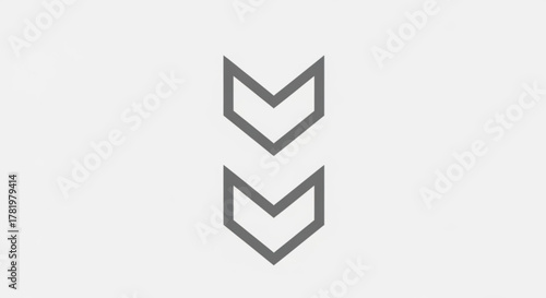 Double down arrow icon on a indicating downward movement or scrolling a simple and clean design