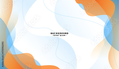Abstract background with orange and blue fluid shapes, suitable for vibrant graphic designs, presentations, or artistic projects needing modern flair.