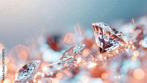 A close-up of a diamond-encrusted podium, its facets reflecting a kaleidoscope of colors.