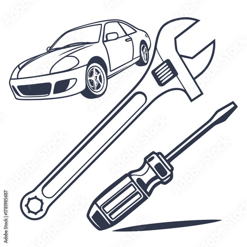 Car repair tools set