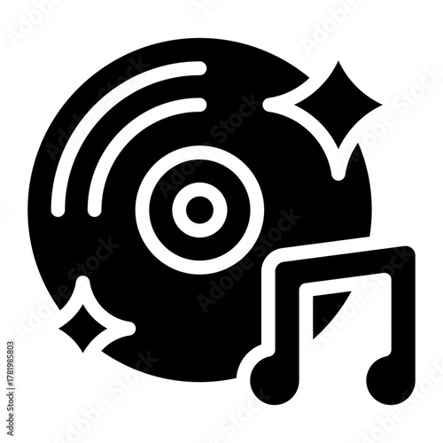 vinyl record icon vector