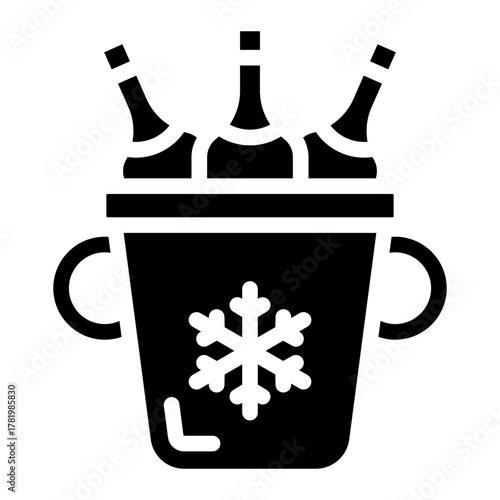 ice bucket icon vector