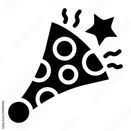 party trumpets icon vector