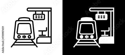 Train whiteblack icon