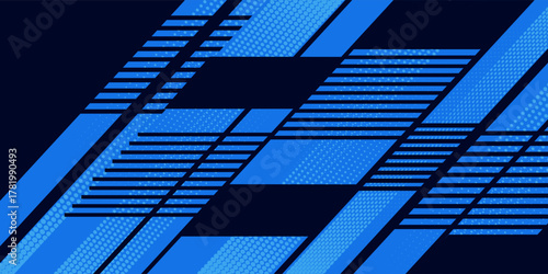 Abstract blue banner design vector, dynamic sporty horizontal background template for media promotion or web banner. vector Eps 10