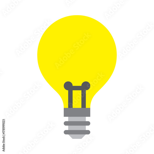 Light bulb vector illustration vector flat icon