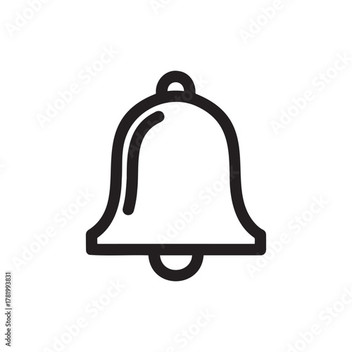 Black stylized bell icon