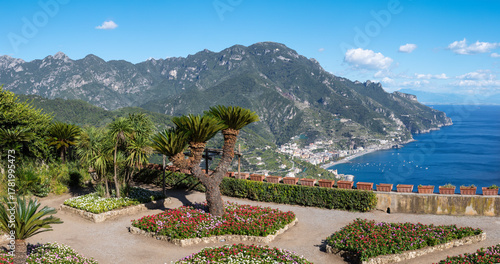 Fototapeta Naklejka Na Ścianę i Meble -  Ravello - Amalfi coast - The outlook from Ravello to Minori - Villa Rufolo