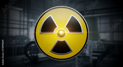 Radioactive hazard symbol, representing the presence of dangerous ionizing radiation and the need for caution and safety measures in hazardous environments