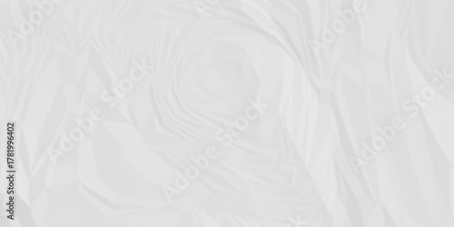 White crumpled paper creased grunge texture. Paper wrinkled surface glued paper poster background. Crumpled and top view textures can be used for background of text or any contents.	
