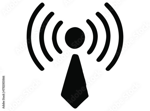 A wifi antenna icon representing wireless network
