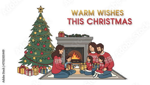 Holiday Cheer: A heartwarming holiday scene with a family enjoying the Christmas and New Year period, creating a sense of joy and belonging.