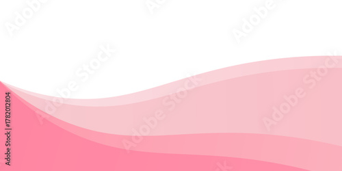 Pink wavy background with a white upper section, smooth gradient layers. A clean and modern design, EPS 10