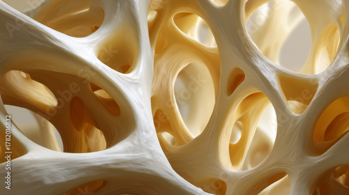 Intricate bone structure showcases natural beauty in bright light and delicate shadows revealing stunning organic patterns