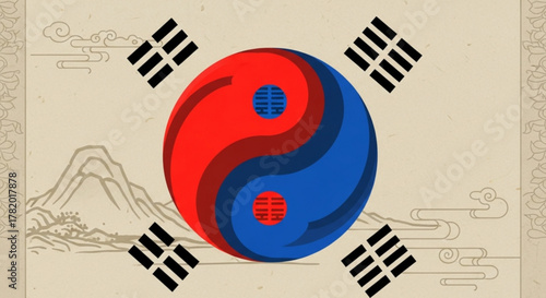 The flag of south korea is a visual representation of korean culture, history, and philosophy, with its unique design and symbolism