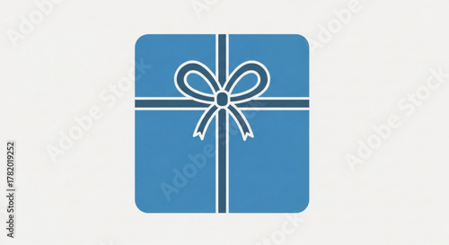 A blue gift box with a ribbon and bow is a perfect present for any occasion