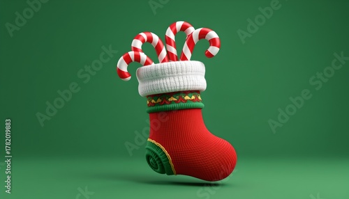 Christmas Stocking with Candy Canes Style