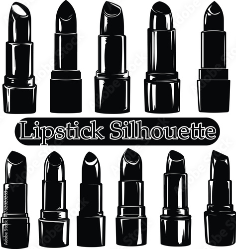 set of black and white lipstick
