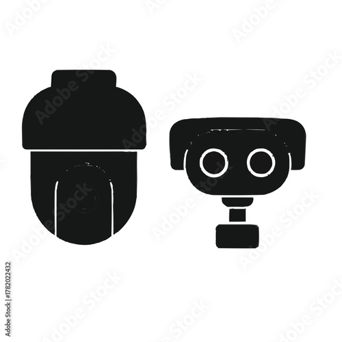 Vector illustration of a black electric shaver icon, a digital object for business concept