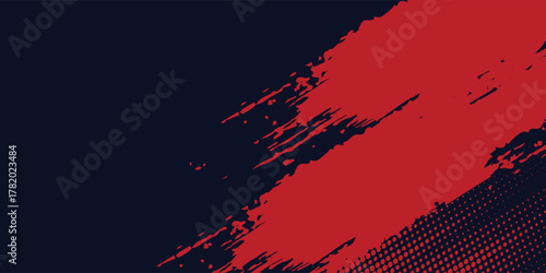 Black and red abstract grunge background with halftone style modern arts sport background abstract
