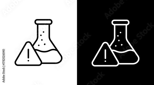 Toxic Substances  White Icon Set Design
