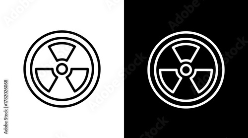 Radiation Hazard  White Icon Set Design