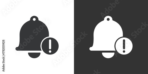 Notification Alert icon. Solid glyph series icon