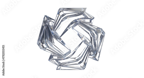 Abstract clear geometric shape in a circular arrangement  