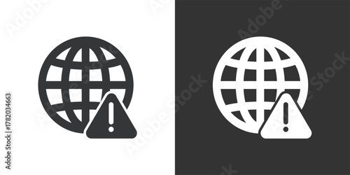 Network Error icon. Solid glyph series icon