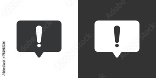 Warning notification icon. Solid glyph series icon