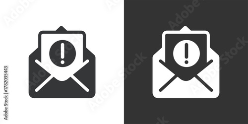 templatAlert Message icon. Solid glyph series icon