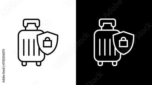 Customs White Icon Set Design
