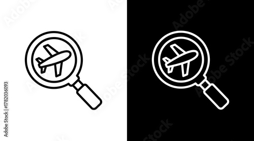 Airfares White Icon Set Design