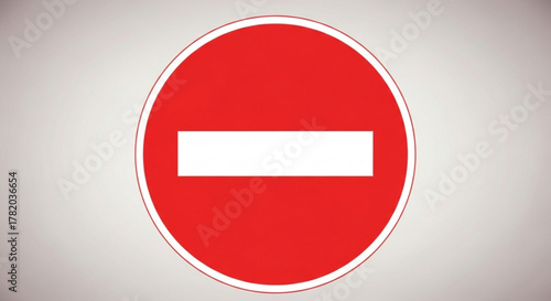 No entry sign, indicating restricted access and prohibition for vehicles and pedestrians in a specific area