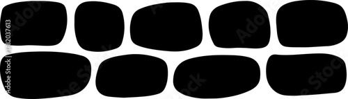 Black and white vector silhouette icon set of shoes for web and design illustration